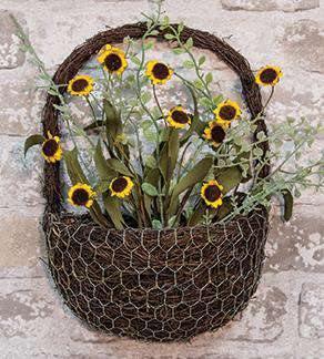 Angel Vine Half-Round Wall Basket - The Fox Decor